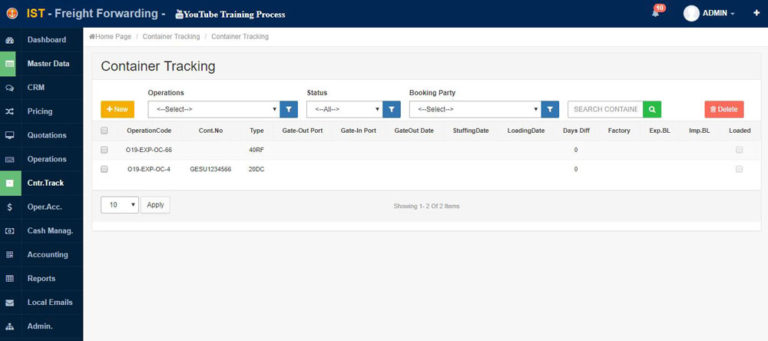 Freight Forwarding Software – InfoSys Tech IST